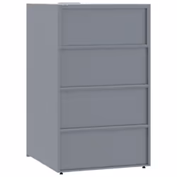 vidaXL Wheelie Bin Storage for 2 Bins Garden Store Trash Cover Grey Steel - Additional view 6