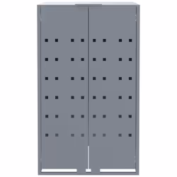 vidaXL Wheelie Bin Storage for 3 Bins Garden Store Trash Cover Grey Steel - Additional view 4