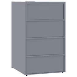 vidaXL Wheelie Bin Storage for 3 Bins Garden Store Trash Cover Grey Steel - Additional view 6
