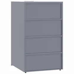 vidaXL Wheelie Bin Storage for 4 Bins Garden Store Trash Cover Grey Steel - Additional view 6