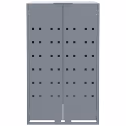 vidaXL Wheelie Bin Storage for 6 Bins Garden Store Trash Cover Grey Steel - Additional view 4