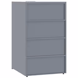 vidaXL Wheelie Bin Storage for 6 Bins Garden Store Trash Cover Grey Steel - Additional view 6