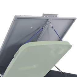 vidaXL Wheelie Bin Storage for 6 Bins Garden Store Trash Cover Grey Steel - Additional view 8