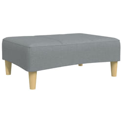 vidaXL Footstool Living Room Footrest Ottoman Sofa Stool Light Grey Fabric