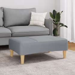 vidaXL Footstool Living Room Footrest Ottoman Sofa Stool Light Grey Fabric