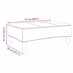 vidaXL Footstool Living Room Footrest Ottoman Sofa Stool Light Grey Fabric - Additional view 7