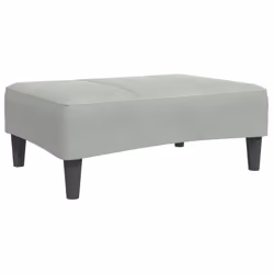 vidaXL Footstool Living Room Footrest Ottoman Sofa Stool Light Grey Velvet