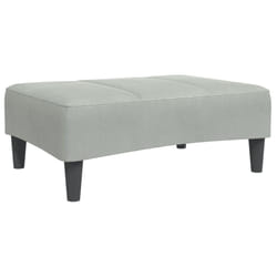 vidaXL Footstool Living Room Footrest Ottoman Sofa Stool Light Grey Velvet