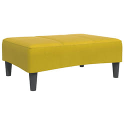 vidaXL Footstool Living Room Seat Footrest Ottoman Sofa Stool Yellow Velvet