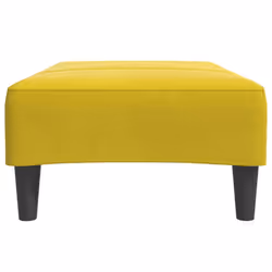 vidaXL Footstool Living Room Seat Footrest Ottoman Sofa Stool Yellow Velvet - Additional view 4