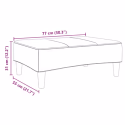 vidaXL Footstool Living Room Seat Footrest Ottoman Sofa Stool Yellow Velvet - Additional view 7
