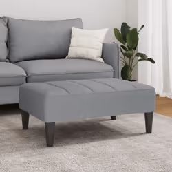 vidaXL Footstool Living Room Footrest Ottoman Sofa Stool Light Grey Fabric