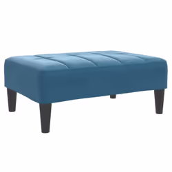 vidaXL Footstool Living Room Seat Footrest Ottoman Sofa Stool Blue Velvet