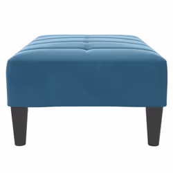 vidaXL Footstool Living Room Seat Footrest Ottoman Sofa Stool Blue Velvet - Additional view 4