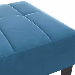 vidaXL Footstool Living Room Seat Footrest Ottoman Sofa Stool Blue Velvet - Additional view 5