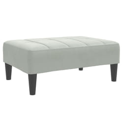 vidaXL Footstool Living Room Footrest Ottoman Sofa Stool Light Grey Velvet