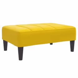 vidaXL Footstool Living Room Seat Footrest Ottoman Sofa Stool Yellow Velvet