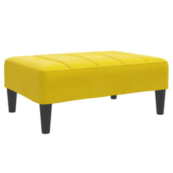 vidaXL Footstool Living Room Seat Footrest Ottoman Sofa Stool Yellow Velvet