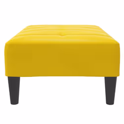 vidaXL Footstool Living Room Seat Footrest Ottoman Sofa Stool Yellow Velvet - Additional view 4