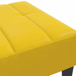vidaXL Footstool Living Room Seat Footrest Ottoman Sofa Stool Yellow Velvet - Additional view 5