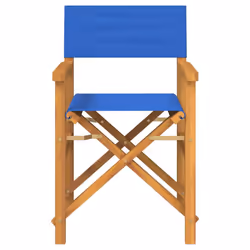 vidaXL Folding Director's Chairs Picnic Chair Outdoor Chair Solid Wood Teak - blue, 1 pcs