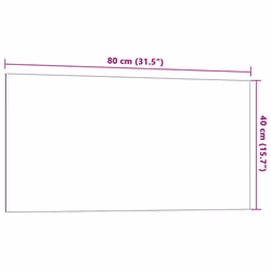 vidaXL Wall-mounted Magnetic Board Black 100x60 cm Tempered Glass - black, 80 x 40 cm
