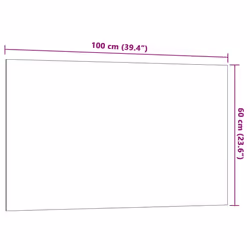 vidaXL Wall-mounted Magnetic Board Black 100x60 cm Tempered Glass - black, 100 x 60 cm