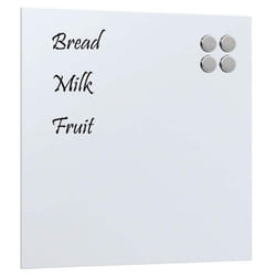 vidaXL Wall-mounted Magnetic Board Black 100x60 cm Tempered Glass - white, 40 x 40 cm