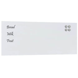 vidaXL Wall-mounted Magnetic Board Black 100x60 cm Tempered Glass - white, 100 x 40 cm