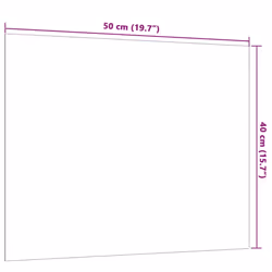 vidaXL Wall-mounted Magnetic Board Black 100x60 cm Tempered Glass - white, 50 x 40 cm