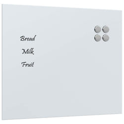 vidaXL Wall-mounted Magnetic Board Black 100x60 cm Tempered Glass - white, 60 x 50 cm