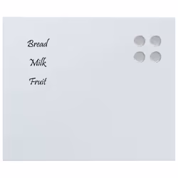 vidaXL Wall-mounted Magnetic Board Black 100x60 cm Tempered Glass - white, 60 x 50 cm