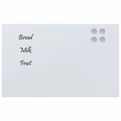 vidaXL Wall-mounted Magnetic Board Black 100x60 cm Tempered Glass - white, 80 x 50 cm