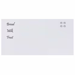 vidaXL Wall-mounted Magnetic Board Black 100x60 cm Tempered Glass - white, 100 x 50 cm