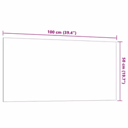 vidaXL Wall-mounted Magnetic Board Black 100x60 cm Tempered Glass - white, 100 x 50 cm