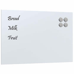 vidaXL Wall-mounted Magnetic Board Black 100x60 cm Tempered Glass - white, 60 x 40 cm