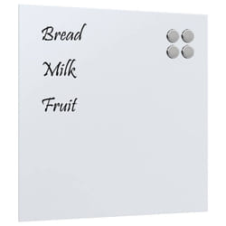 vidaXL Wall-mounted Magnetic Board Black 100x60 cm Tempered Glass - white, 60 x 60 cm