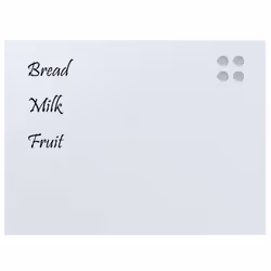 vidaXL Wall-mounted Magnetic Board Black 100x60 cm Tempered Glass - white, 80 x 60 cm