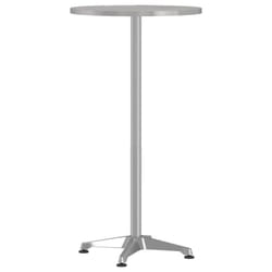 vidaXL Outdoor Bar Table Height Adjustable Bistro Table Dining Table Aluminium - 59.5 x 70/109.5 cm