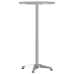 vidaXL Outdoor Bar Table Height Adjustable Bistro Table Dining Table Aluminium - 59.5 x 70/114.5 cm