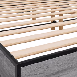 vidaXL Bed Frame Engineered Wood and Metal - grey sonoma, 200 x 200 cm - Additional view 6