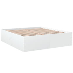 vidaXL Bed Frame Bedroom Bed Base Bedstead White 120x200 cm Engineered Wood - white, 180 x 200 cm/ 45 cm