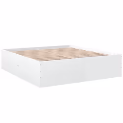 vidaXL Bed Frame Bedroom Bed Base Bedstead White 120x200 cm Engineered Wood - white, 180 x 200 cm/ 45 cm