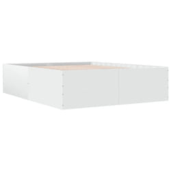 vidaXL Bed Frame Bedroom Bed Base Bedstead White 120x200 cm Engineered Wood - white, 160 x 200 cm/ 45 cm