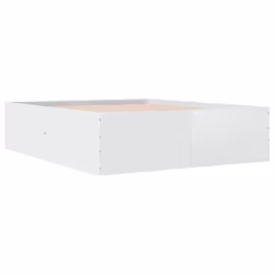 vidaXL Bed Frame Bedroom Bed Base Bedstead White 120x200 cm Engineered Wood - white, 160 x 200 cm/ 45 cm - Additional view 5