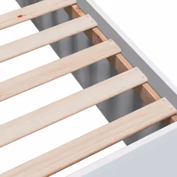 vidaXL Bed Frame Bedroom Bed Base Bedstead White 120x200 cm Engineered Wood - white, 160 x 200 cm/ 45 cm - Additional view 6