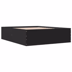 vidaXL Bed Frame Home Bed Base Bedstead Brown Oak 140x190 cm Engineered Wood - black, 160 x 200 cm/ 45 cm - Additional view 5