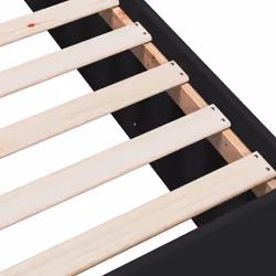 vidaXL Bed Frame Home Bed Base Bedstead Brown Oak 140x190 cm Engineered Wood - black, 160 x 200 cm/ 45 cm - Additional view 6
