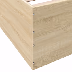 vidaXL Bed Frame Bedroom Bed Base Bedstead White 120x200 cm Engineered Wood - sonoma oak, 160 x 200 cm/ 45 cm - Additional view 7