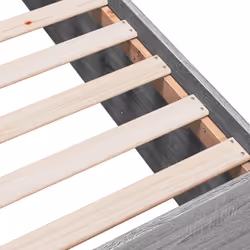 vidaXL Bed Frame Home Bed Base Bedstead Brown Oak 140x190 cm Engineered Wood - grey sonoma, 160 x 200 cm/ 45 cm - Additional view 6